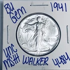 1941 BU UNCIRCULATED LIBERTY WALKING SILVER HALF DOLLAR AUTHENTIC U.S. MINT 4484