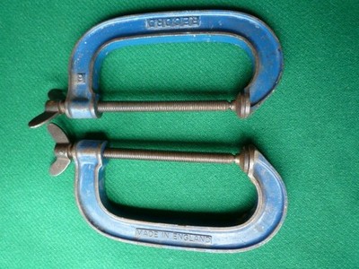 2 Vintage Record G Klemmen 6'' Feingewinde