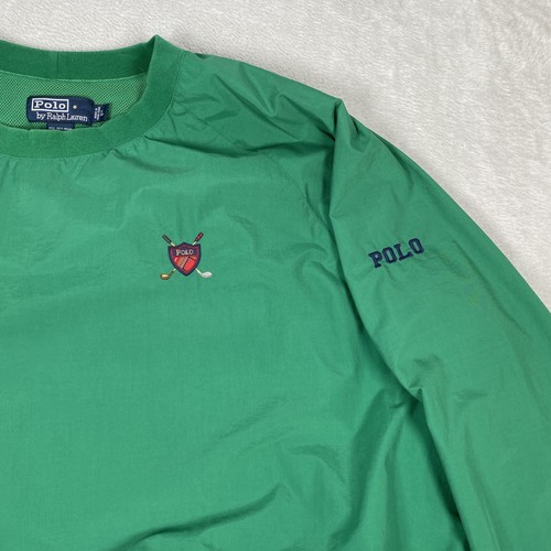 VINTAGE Polo Ralph Lauren Jacket Large Nylon Golf Windbreaker Green Pullover - Bild 3 von 13
