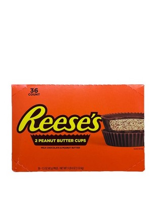 (36 Pk)REESE'S Milk Chocolate Peanut Butter Cups, Candy Packs, 1.5 oz , BB 05/26