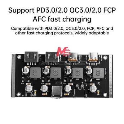 4-way PD65W Fast Charging Module Type-C USB-A  Support PD3.0/2.0 QC3.0/2.0 FCP *