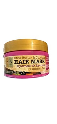 SPA Luxury Shea Butter & Coconut Hair Mask Hydrates/Revives Dry Damaged Hair 6oz