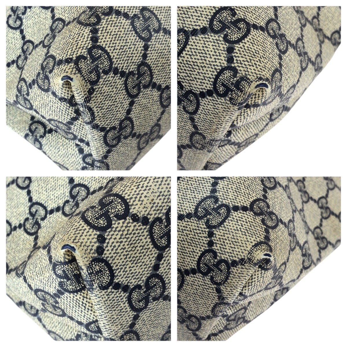 GUCCI vintage Old Gucci Web Stripe Tote Bag Unisex Navy red GG Supreme Canvas GG thumbnail 3