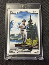 2025 Topps x Bob Ross Joy of Baseball #60 Rickey Henderson Titanium White #28/35
