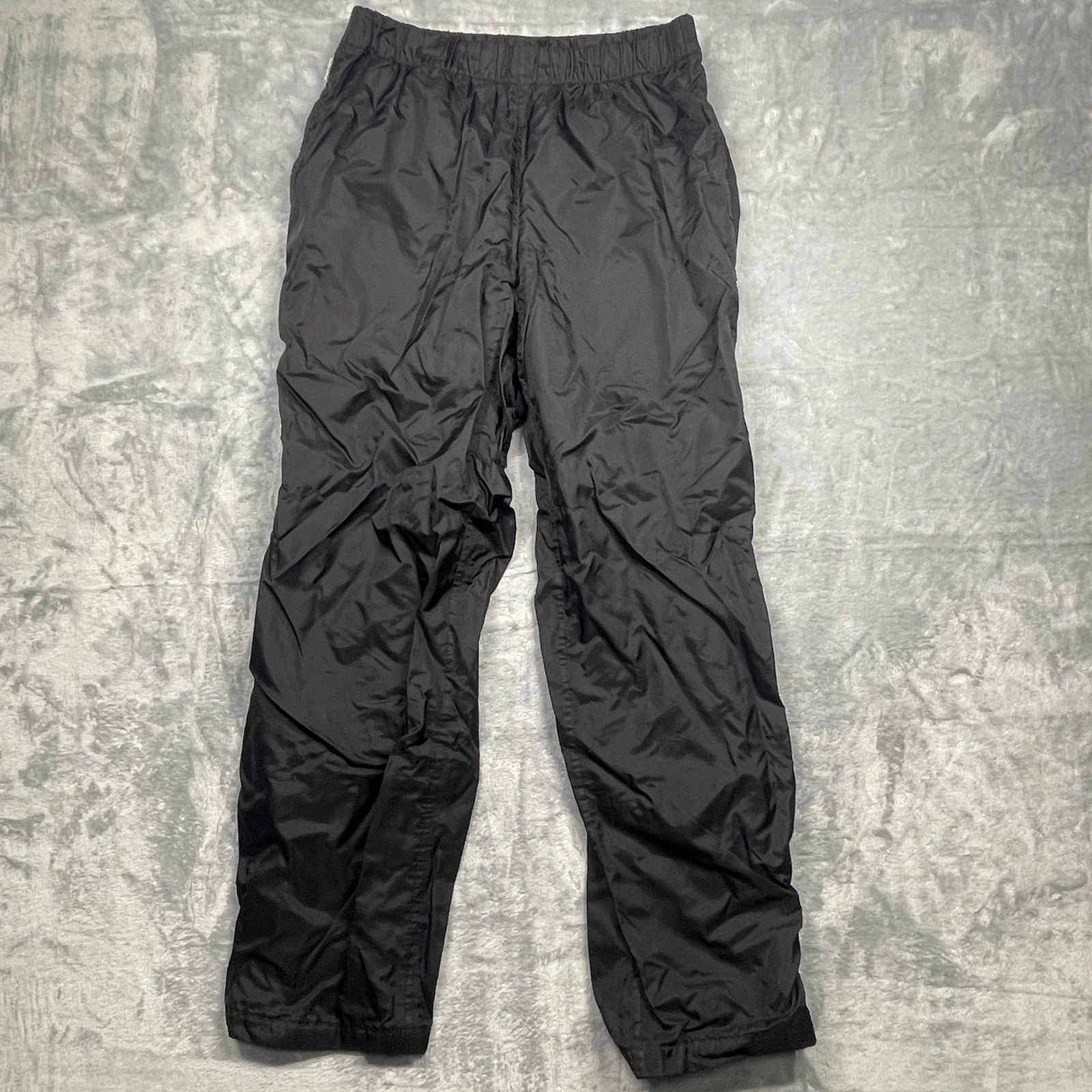 Columbia Rain Pants Men Medium Black XCO Packable Nylon Mesh Lined Hiking RM8015