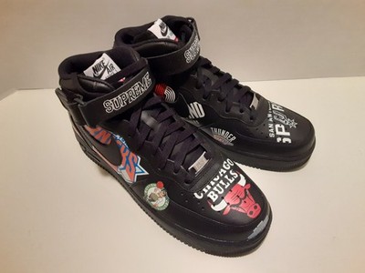 Nike Air Force 1 Mid '07 x Supreme Black 2018 - Mens Size 10 - ''AQ8017-001''