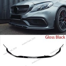 Front Bumper Splitter Lip Body Kit  For Mercedes C Class W205 C205 C63 AMG 15-22