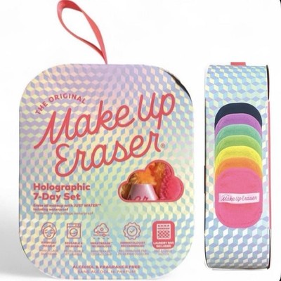Makeup Eraser Holographic 7 Day Set - Rainbow Colors New In Box