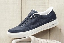 NEW Skechers Women's Slip-Ins Arch Fit Arcade Cuddle Steps Shoe Dark Navy Medium