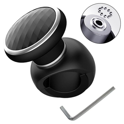 Black Steering Wheel Knob Spinner Easy Installation for Cars and Trucks - Picture 5 of 12