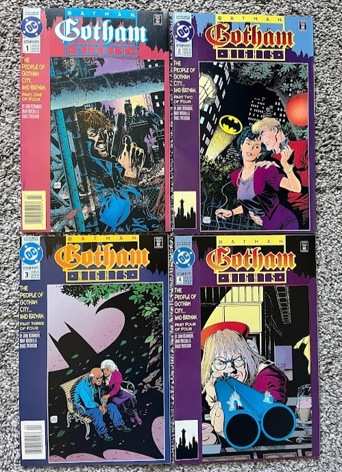 BATMAN GOTHAM NIGHTS COMIC SET # 1-4 DC COMICS 1992 JOHN OSTRANDER