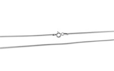 Echt Silber 925 Schlangenkette 1,2 mm Damen Halskette Collier Rhodiniert Glanz N