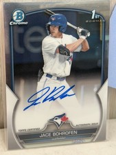 Jace Bohrofen 2023 Bowman Draft Chrome Prospect Autograph CDA-JBO Auto Blue Jays