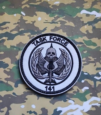 Call of Duty Warfare Task Force 141 Patch weiß Hook and Loop Scratch