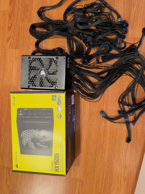 Corsair HX1500i 1500W ATX Modular PSU 12+4-Pin Black with Cables