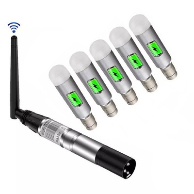 2.4G Wireless DMX512 Transmitter Rechargeable Stage DJ Light Receiver 2025 NEW