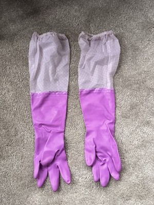 Pinky lila extra lange Geschirrspül Reinigung Gummi Handschuhe hübsch