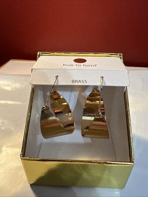 True To Form Brass Earrings