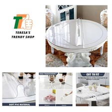1.5mm Thick Clear Table Protector for Dining Room - Waterproof  Heat Resistant