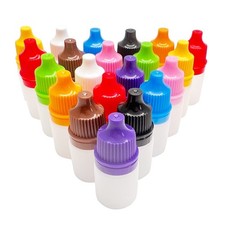 50 PCS 5ml Plastic Squeezable Eye Liquid Dropper Bottles with Childproof Cap