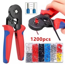 1200Pcs Cable Wire Electrical Terminals Ferrule Crimper Plier Crimping Tool Set