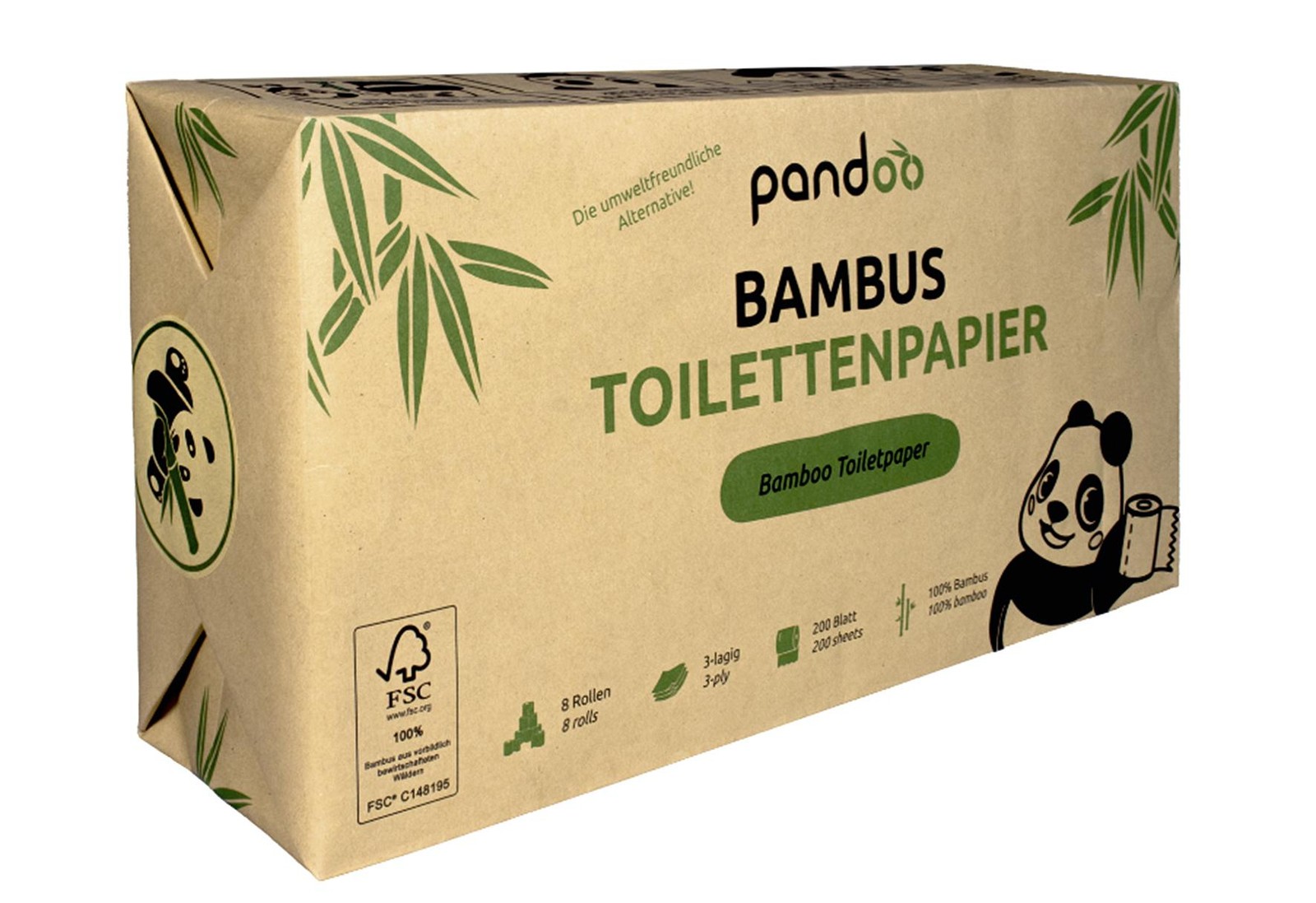 Pandoo Toilettenpapier 8er Pack 3-lagig 24190₽