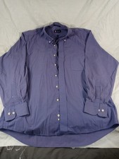 Chaps Men's Size Large Purple Dress Button Down Long Sleeve Collar Casual Shirt
