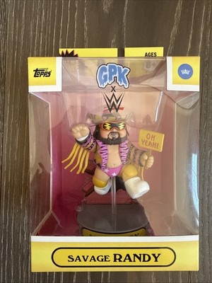 New WWE Savage Randy Figure Garbage Pail Kids Topps With Stand
