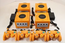 Nintendo GameCube Spice Orange Console Bundle GC PLAY US REGION TESTED & WORKING