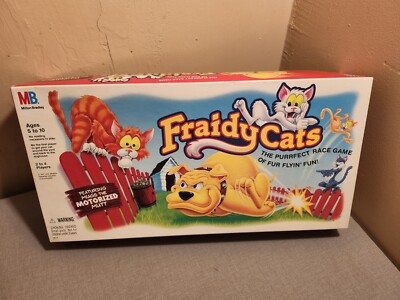 Fraidy Cats Milton Vintage 1994 Bradley Board Game with Instructions No Dog