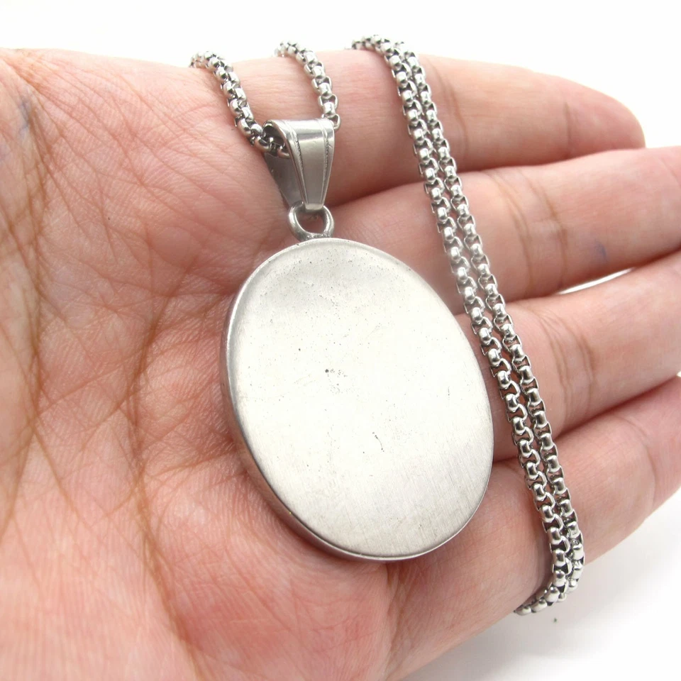 Collar colgante medalla San Cristóbal para hombre MENDEL amuleto de acero inoxidable Foto 4 de 4