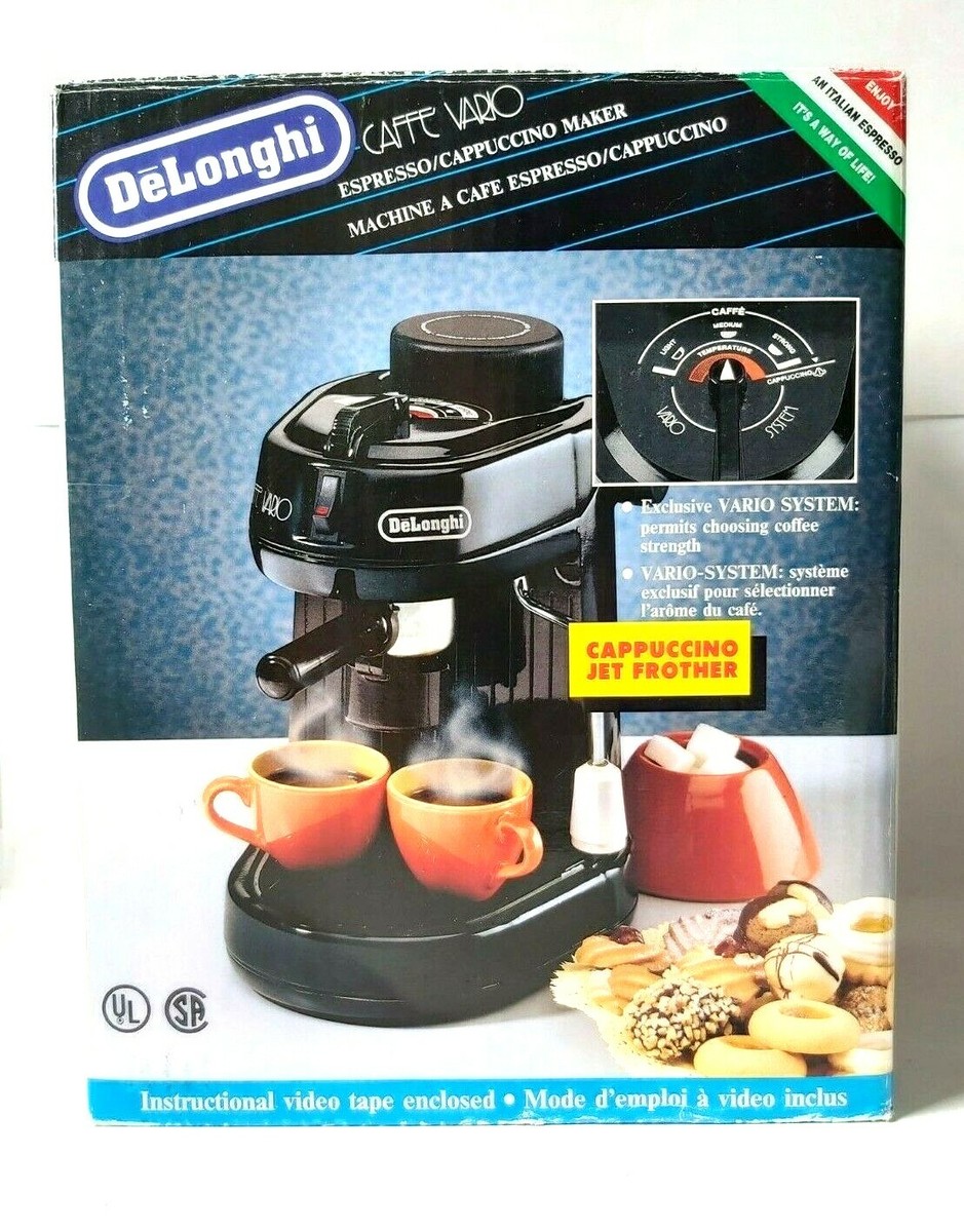 DeLonghi Espresso/Cappuccino Maker Black, Bar-1-Bar-2 open
