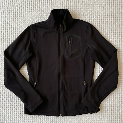 Rossignol Women's Zip Up Track Jacket Size Small Athletic Pockets Black Lined