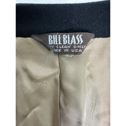 Bill Blass schwarz 100 % Kaschmir maßgeschneidert 2 Knöpfe Sport Blazer Jacke Made USA - Bild 9 von 9