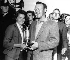 Golf British Open Championships 1961 Arnold Palmer Holding The Trophy Old Photo