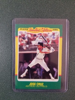 1986 fleer limited edition baseball cards value 1986 Fleer Limited Edition #13 -- Jose Cruz -- Astros