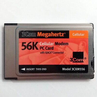 3Com Megahertz 56K Cellular Modem PC Card mit XJACK Connector 3CXM556