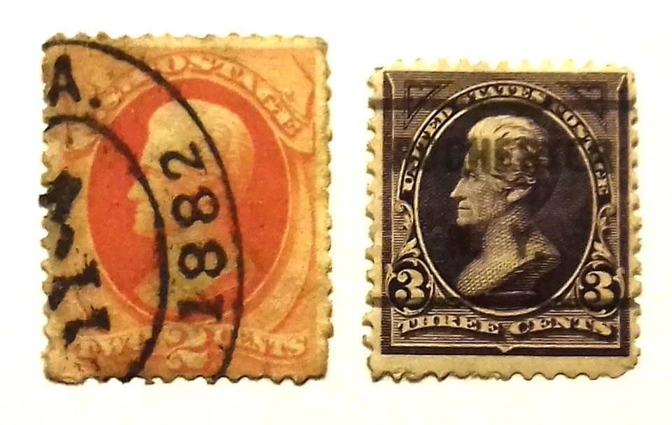 2 timbres Andrew Jackson de 1878 - 2c et 3c de 1895 - Photo 1/2