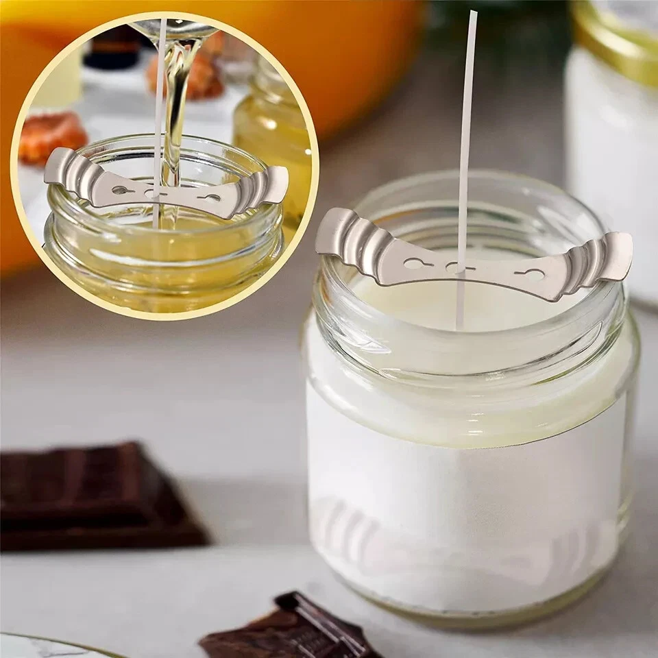 PRE WAXED CANDLE WICKS WITH SUSTAINERS LONG TABBED FOR CANDLE MAKING CRAFT - Image 3 of 4