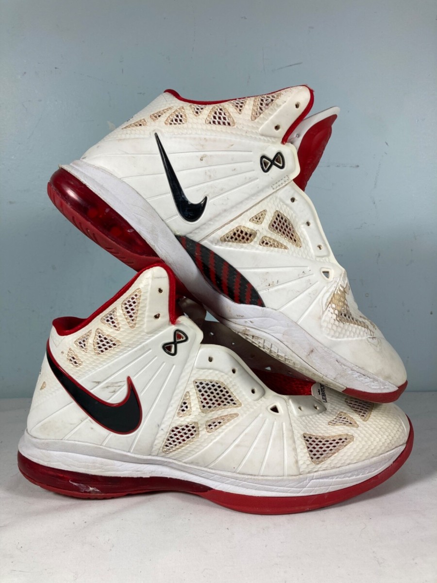 Size 11 - Nike LeBron 8 PS White Sport Red for sale online | eBay