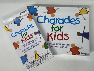 Pressman Toy  Charades for Kids  Family Card Game W/ Booster Pack Factory Sealed