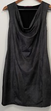 Velvet Basic Little Black Dress Sexy Sleeveless Double V Neck.Size XS.