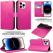 Case For iPhone 16 14 15+ 12 11 PRO MAX XR X 16e PU Leather Flip Wallet Cover