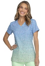 Confetti Rainbow HeartSoul Scrubs V Neck Top HS638 CNRW