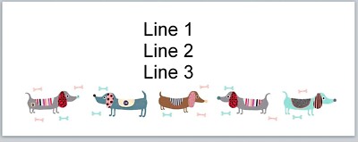 Personalized Address Labels Cartoon Dachshund Dogs (JX 339) | eBay