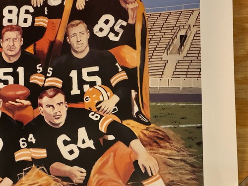 Vintage 1962 Green Bay Packers Vince’s CHAMPS John Chladek S/N LE 20”x16” Poster - Picture 5 of 11