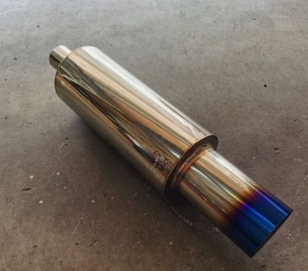 4x4 HKS CAR TRUCK LORRY TITANIUM BLUE EXHAUST MUFFLER Inlet 2.5