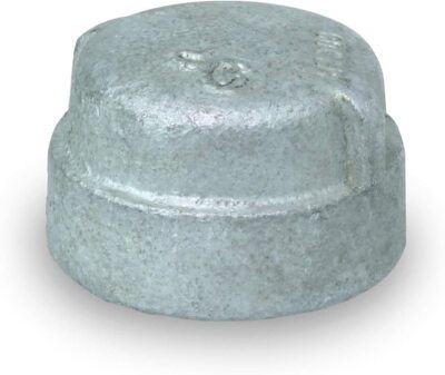 3/8'' FIP Galvanized Malleable Iron Pipe Cap for 300 lb Applications, Extra Heavy