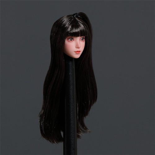 1/6 Lorie Long Black Hair Head Sculpt For 12" PHICEN Female Pale Figure Body - Picture 3 of 3