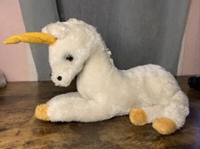Rare Vintage White 1973 Dakin Unicorn Horse 8" plush stuffed animal
